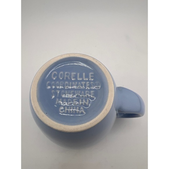 Corelle Stoneware Light Baby Blue Coffee Cup Tea Mug Vintage - Picture 5 of 9